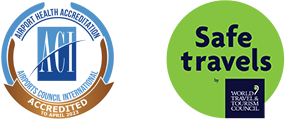 ACI and Safe Travels logo